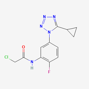 2-chloro-N-[5-(5-cyclopropyl-1H-1,2,3,4-tetrazol-1-yl)-2-fluorophenyl]acetamide
