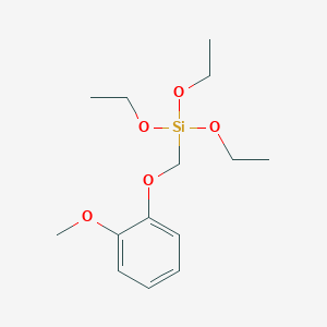 molecular formula C14H24O5Si B14573709 Triethoxy[(2-methoxyphenoxy)methyl]silane CAS No. 61464-02-6