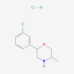 2-(3-Chlorophenyl)-5-methylmorpholine hydrochloride