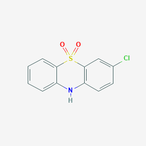 molecular formula C12H8ClNO2S B14573719 3-chloro-10H-phenothiazine 5,5-dioxide CAS No. 61174-90-1