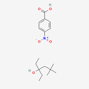 molecular formula C17H27NO5 B14573723 3-Ethyl-5,5-dimethylhexan-3-ol;4-nitrobenzoic acid CAS No. 61355-34-8