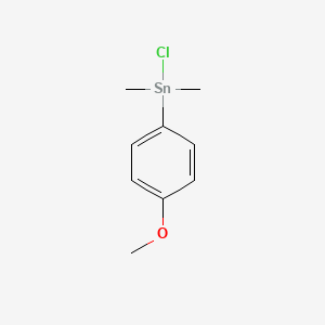 molecular formula C9H13ClOSn B14573760 Chloro(4-methoxyphenyl)dimethylstannane CAS No. 61726-37-2