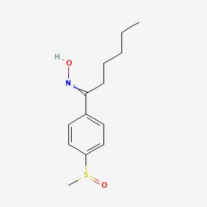 molecular formula C13H19NO2S B14573761 N-{1-[4-(Methanesulfinyl)phenyl]hexylidene}hydroxylamine CAS No. 61239-80-3