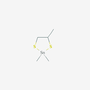 molecular formula C5H12S2Sn B14573792 1,3,2-Dithiastannolane, 2,2,4-trimethyl- CAS No. 61235-66-3