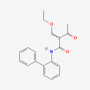molecular formula C19H19NO3 B14573800 N-([1,1'-Biphenyl]-2-yl)-2-(ethoxymethylidene)-3-oxobutanamide CAS No. 61643-73-0