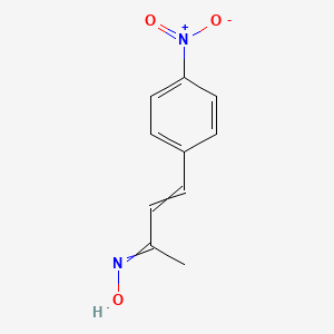 molecular formula C10H10N2O3 B14573819 N-[4-(4-Nitrophenyl)but-3-en-2-ylidene]hydroxylamine CAS No. 61695-29-2