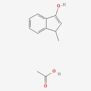 molecular formula C12H14O3 B14573824 acetic acid;3-methyl-3H-inden-1-ol CAS No. 61463-25-0