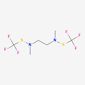 molecular formula C6H10F6N2S2 B14573846 N~1~,N~2~-Dimethyl-N~1~,N~2~-bis[(trifluoromethyl)sulfanyl]ethane-1,2-diamine CAS No. 61553-62-6