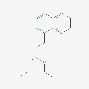 molecular formula C17H22O2 B14573858 1-(3,3-Diethoxypropyl)naphthalene CAS No. 61172-37-0