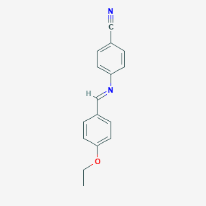 molecular formula C16H14N2O B145739 4-((4-Ethoxybenzylidene)amino)benzonitrile CAS No. 24742-30-1