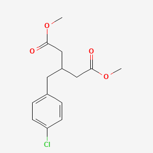 molecular formula C14H17ClO4 B14574010 Dimethyl 3-[(4-chlorophenyl)methyl]pentanedioate CAS No. 61495-25-8