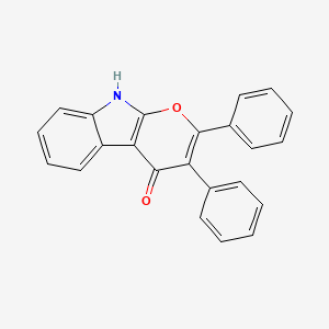 molecular formula C23H15NO2 B14574011 Pyrano[2,3-b]indol-4(9H)-one, 2,3-diphenyl- CAS No. 61579-91-7