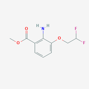 molecular formula C10H11F2NO3 B1457402 Methyl 2-amino-3-(2,2-difluoroethoxy)benzoate CAS No. 1542883-62-4