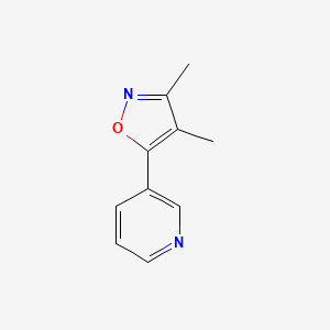 molecular formula C10H10N2O B14574064 3-(3,4-Dimethyl-1,2-oxazol-5-yl)pyridine CAS No. 61314-51-0