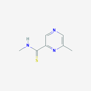 molecular formula C7H9N3S B14574086 N,6-Dimethylpyrazine-2-carbothioamide CAS No. 61414-24-2