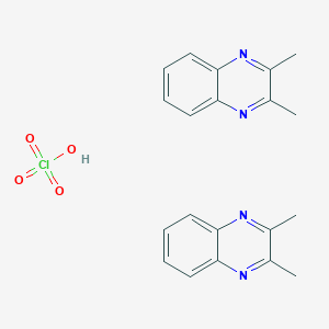molecular formula C20H21ClN4O4 B14574098 2,3-Dimethylquinoxaline;perchloric acid CAS No. 61568-94-3