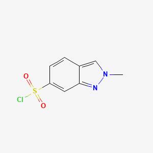 molecular formula C8H7ClN2O2S B1457411 2-Methyl-2H-indazole-6-sulfonyl chloride CAS No. 1363381-94-5