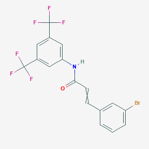 molecular formula C17H10BrF6NO B14574137 N-[3,5-Bis(trifluoromethyl)phenyl]-3-(3-bromophenyl)prop-2-enamide CAS No. 61592-75-4