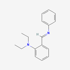 molecular formula C17H20N2 B14574152 N,N-Diethyl-2-[(E)-(phenylimino)methyl]aniline CAS No. 61205-75-2