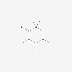 molecular formula C11H18O B14574172 2,2,4,5,6-Pentamethylcyclohex-3-en-1-one CAS No. 61248-70-2