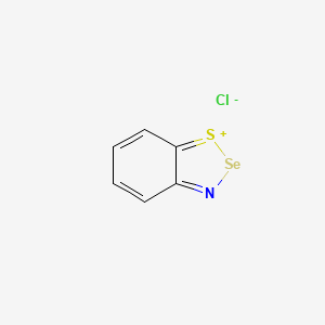 molecular formula C6H4ClNSSe B14574188 1,2,3-Benzothiaselenazol-2-ium chloride CAS No. 61712-91-2