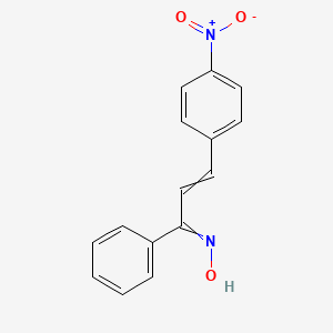 molecular formula C15H12N2O3 B14574210 N-[3-(4-Nitrophenyl)-1-phenylprop-2-en-1-ylidene]hydroxylamine CAS No. 61572-32-5