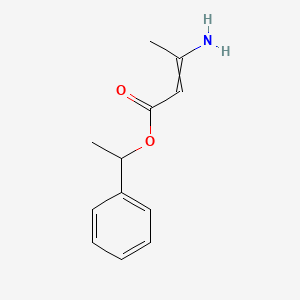 molecular formula C12H15NO2 B14574227 1-Phenylethyl 3-aminobut-2-enoate CAS No. 61312-49-0
