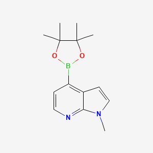 molecular formula C14H19BN2O2 B1457423 1-METHYL-7-AZAINDOLE-4-BORONIC ACID PINACOL ESTER CAS No. 1644629-23-1