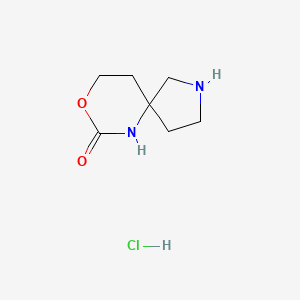 molecular formula C7H13ClN2O2 B1457424 8-Oxa-2,6-diaza-spiro[4.5]-decan-7-one hydrochloride CAS No. 1408076-26-5