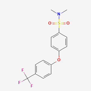 molecular formula C15H14F3NO3S B14574258 N,N-Dimethyl-4-[4-(trifluoromethyl)phenoxy]benzene-1-sulfonamide CAS No. 61721-33-3
