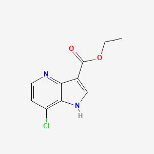 molecular formula C10H9ClN2O2 B1457426 1h-Pyrrolo[3,2-b]pyridine-3-carboxylic acid, 7-chloro-, ethyl ester CAS No. 1419101-46-4