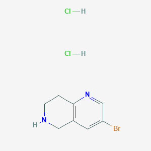 molecular formula C8H11BrCl2N2 B1457427 3-Bromo-5,6,7,8-tetrahydro-1,6-naphthyridine dihydrochloride CAS No. 1187932-53-1
