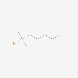 molecular formula C7H17BrSn B14574286 Bromo(dimethyl)pentylstannane CAS No. 61222-23-9