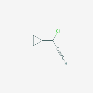 molecular formula C6H7Cl B14574293 (1-Chloroprop-2-yn-1-yl)cyclopropane CAS No. 61422-89-7