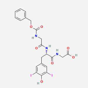 molecular formula C21H21I2N3O7 B14574301 N-[(Benzyloxy)carbonyl]glycyl-3,5-diiodo-L-tyrosylglycine CAS No. 61445-45-2