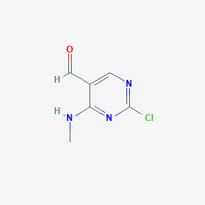 molecular formula C6H6ClN3O B1457431 2-Chloro-4-(methylamino)-5-pyrimidinecarboxaldehyde CAS No. 839708-50-8
