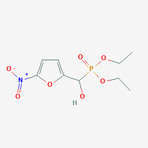 molecular formula C9H14NO7P B14574339 Diethyl [hydroxy(5-nitrofuran-2-yl)methyl]phosphonate CAS No. 61739-04-6
