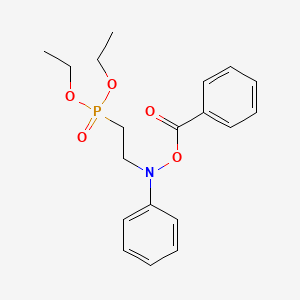 molecular formula C19H24NO5P B14574359 Diethyl {2-[(benzoyloxy)(phenyl)amino]ethyl}phosphonate CAS No. 61211-79-8