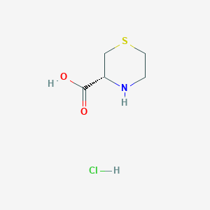 molecular formula C5H10ClNO2S B1457436 (R)-Thiomorpholine-3-carboxylic acid hydrochloride CAS No. 67362-31-6