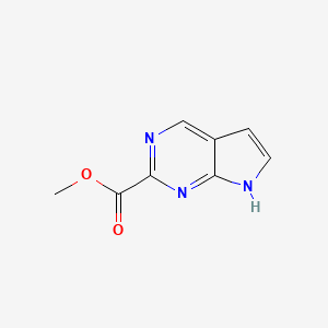 molecular formula C8H7N3O2 B1457440 Methyl 7H-pyrrolo[2,3-D]pyrimidine-2-carboxylate CAS No. 1363380-73-7