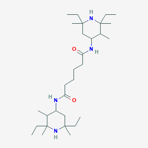 molecular formula C30H58N4O2 B14574409 N~1~,N~6~-Bis(2,6-diethyl-2,3,6-trimethylpiperidin-4-yl)hexanediamide CAS No. 61682-98-2