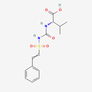 molecular formula C14H18N2O5S B14574444 N-[(2-Phenylethenesulfonyl)carbamoyl]-L-valine CAS No. 61299-05-6