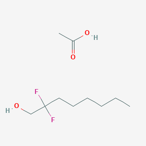molecular formula C10H20F2O3 B14574449 Acetic acid;2,2-difluorooctan-1-ol CAS No. 61350-07-0