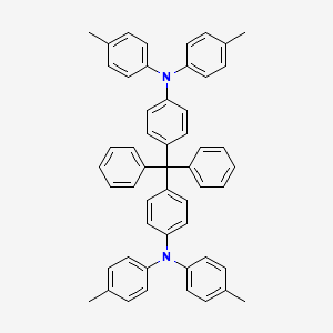 molecular formula C53H46N2 B14574452 N,N'-[(Diphenylmethylene)di(4,1-phenylene)]bis[4-methyl-N-(4-methylphenyl)aniline] CAS No. 61675-52-3