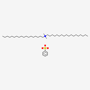 molecular formula C44H85NO3S B14574455 N,N-Dimethyl-N-octadecyloctadecan-1-aminium benzenesulfonate CAS No. 61212-50-8