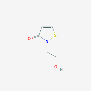 molecular formula C5H7NO2S B14574465 2-(2-Hydroxyethyl)-1,2-thiazol-3(2H)-one CAS No. 61457-46-3