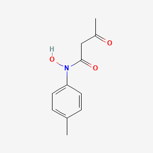 molecular formula C11H13NO3 B14574504 Butanamide, N-hydroxy-N-(4-methylphenyl)-3-oxo- CAS No. 61563-96-0