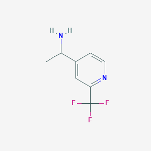 molecular formula C8H9F3N2 B1457453 1-(2-(Trifluoromethyl)pyridin-4-YL)ethanamine CAS No. 1060811-09-7