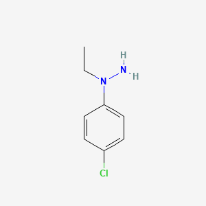 molecular formula C8H11ClN2 B14574567 1-(4-Chlorophenyl)-1-ethylhydrazine CAS No. 61715-73-9