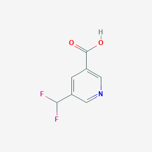 molecular formula C7H5F2NO2 B1457457 5-(Difluoromethyl)nicotinic acid CAS No. 1256817-25-0